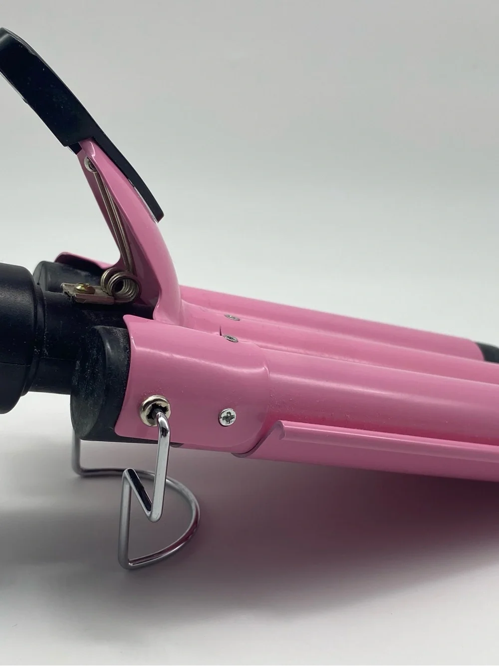 Pink Triple Barrel Waver Hair Curling Iron - Black Handle